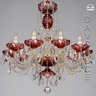 Red Galaxy Swarovski Crystal chandelier from Davoluce Lighting