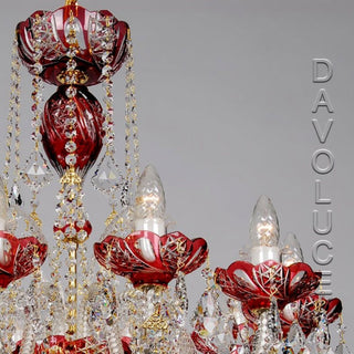 Red Galaxy Swarovski Crystal chandelier from Davoluce Lighting