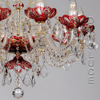 Red Galaxy Swarovski Crystal chandelier from Davoluce Lighting