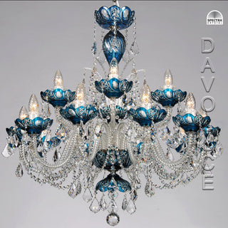 Azure Galaxy Swarovski Crystal chandelier from Davoluce Lighting