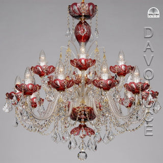 Red Galaxy Swarovski Crystal chandelier from Davoluce Lighting