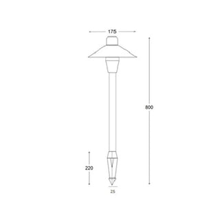 CLA COOLIE01 Exterior Coolie Rustic Brass Spike Bollard Light from $175.00. Hooded garden Spike Light, Aqualux  HYDRA AQL-416 Inground Hooded Bollard, Path Light Dome 110 Bronze, LOL-PAT-0403 Brass Bollard with Canopy. Garden spike lights Australia