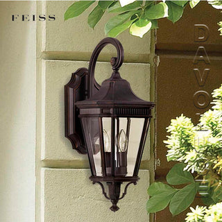 Cotswold Lane 3 Lights Large Wall Lantern - Black  Davoluce