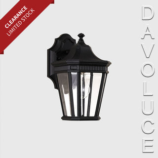 Cotswold Lane 1 Lights Small Wall Lantern - Black  Davoluce