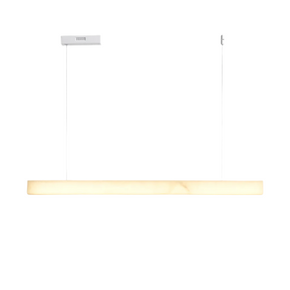 Modern pendant light with a white background