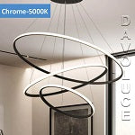 Crown 3 Ring LED Pendant  5510123-CH-5K