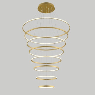 VENCHA Crown 8 ring LED Pendant } Davoluce Lighting