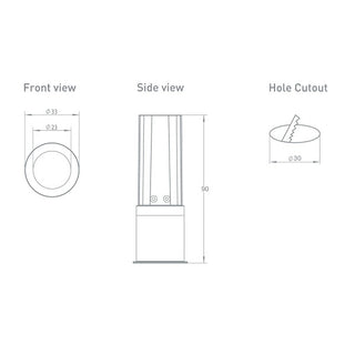 Brightgreen D400.MINI, Recessed light, 5W power usage, PHASE driver, 0.9 driver power factor, 70,000 hrs lifetime, 7-YEAR warranty, 240V sustained input voltage, IP44 installed rating, leading and trailing edge Phase dimmable