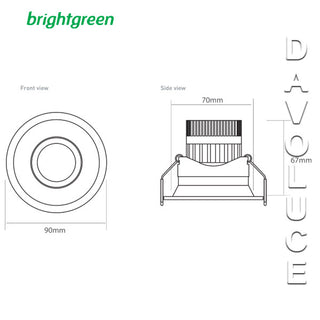 Brightgreen D600 7W LED Downlight from Davoluce Lighting