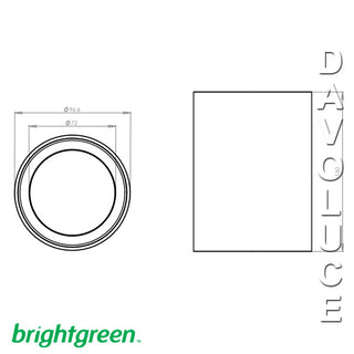 Brightgreen D900.SH Curve LED Surface Mounted Downlight, Davoluce Lighting Studio