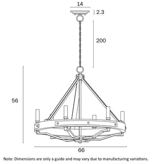 DARIEN 6 LIGHT PENDANT