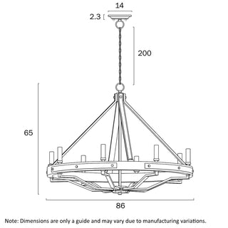 DARIEN 8 LIGHT PENDANT