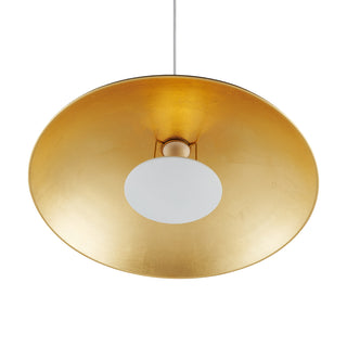 Telbix Daxia 60cm Pendant White from $259.00. Large pendant above dining table. White/gold industrial look pendants for dining rooms