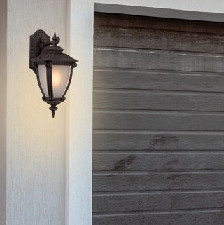 Telbix Delfino Exterior Wall Light - Black, Gold, Bronze and Silver finish. Spanish design Exterior Wall lights Melbourne, Traditional stile outdoor coach lights Brass finish. Exterior lights Sydney available from Davoluce Lighting