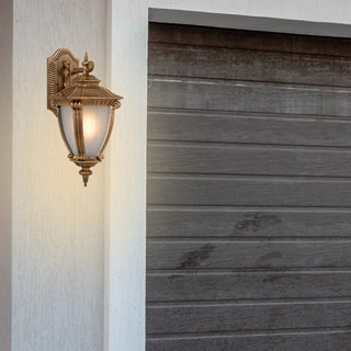 Telbix Delfino Exterior Wall Light - Black, Gold, Bronze and Silver finish. Spanish design Exterior Wall lights Melbourne, Traditional stile outdoor coach lights Brass finish. Exterior lights Sydney available from Davoluce Lighting