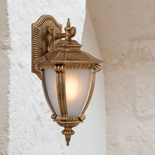 Telbix Delfino Exterior Wall Light - Black, Gold, Bronze and Silver finish. Spanish design Exterior Wall lights Melbourne, Traditional stile outdoor coach lights Brass finish. Exterior lights Sydney available from Davoluce Lighting