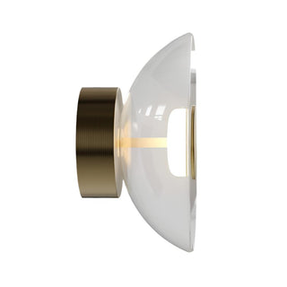 Lightco LR.i01.70.DM.CL.OB Dome Air Wall Light - Clear Glass. Wall lights for living room. Wall lights Australia. Dome Air Wall Light by Lighting Republic. Brass Wall Lights for Bathrooms Sydney. Lightco Wall Lights on display in Melbourne