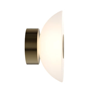 Lightco LR.i01.70.DM.FR.OB Dome Air Wall Light - Clear Glass. Wall lights for living room. Wall lights Australia. Dome Air Wall Light by Lighting Republic. Brass Wall Lights for Bathrooms Sydney. Lightco Wall Lights on display in Melbourne