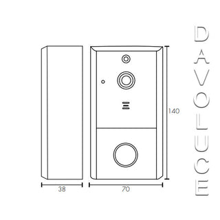 Brilliant Smart WiFi Video Doorbell, 20761/06, available from davolucelighting.com.au