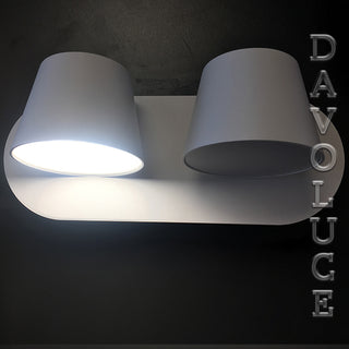 Yarra LED Interior Duo Matt White Wall Light with Switch - UGE Lighting - Davoluce Lighting. Bedside LED wall lights, Wall mounted bedroom wall lights with switch. Australia wide delivery