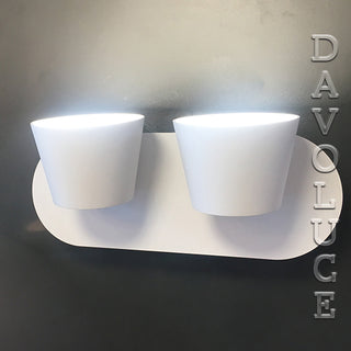 Yarra LED Interior Duo Matt White Wall Light with Switch - UGE Lighting - Davoluce Lighting. Bedside LED wall lights, Wall mounted bedroom wall lights with switch. Australia wide delivery