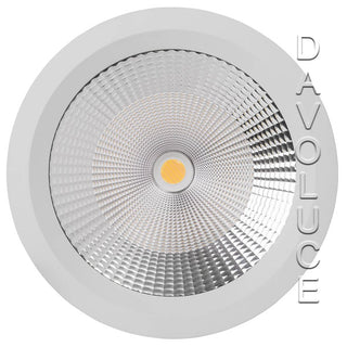 White 38w 5 Colour Recessed LED Downlight. Triac or Dali Dimmable Commercial Downlights. 210mm Cutout LED downlights, IP65 downlights, 3000lm + downlights. Havit Commercial downlight