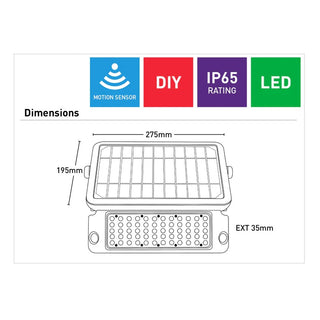 Defender 10W Solar LED Flood Light