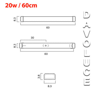 TELBIX EDGE LED Batten 20W - 3CCT. Slimline diffused LED battens for offices, Black LED battens for garages, Black low profile 60cm LED battens for kitchens. Modern LED batten lights for homes available from Davoluce Lighting