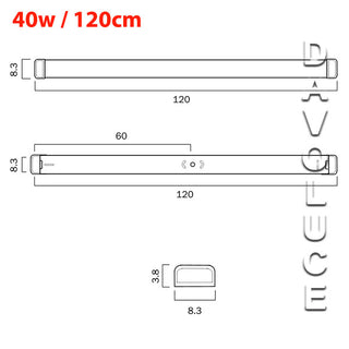 TELBIX EDGE LED Batten 40W - 3CCT. Slimline diffused LED battens for offices, Black LED battens for garages, Black low profile 120cm LED battens for kitchens. Modern LED batten lights for homes available from Davoluce Lighting