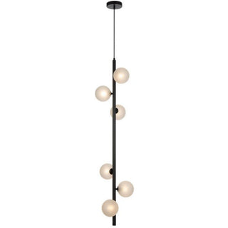 Telbix ELSON 6 LIGHT PENDANT BLACK - Pendant lights Australia, pendant lights Melbourne, Bedside pendant lights, Staircase Pendant Lights. Modern Pendants for dining tables in Melbourne. Pendant Lights for Every Setting.