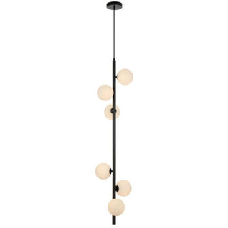 Telbix ELSON 6 LIGHT PENDANT BLACK - Pendant lights Australia, pendant lights Melbourne, Bedside pendant lights, Staircase Pendant Lights. Modern Pendants for dining tables in Melbourne. Pendant Lights for Every Setting. 