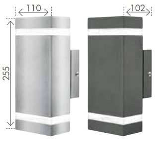 Brilliant Lighting 17942 - ENTASIS Up & Down Exterior Wall Light from Davoluce Lighting