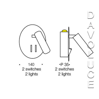 Telbix Esra LED Wall Light from Davoluce Lighting