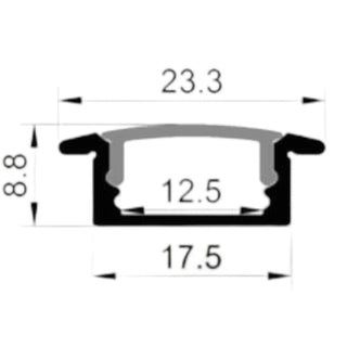 The Standard Recessed Mount LED Channel from $11.00 per meter