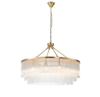 Evangeline Large 90cm 12 Light Chandelier Satin Brass