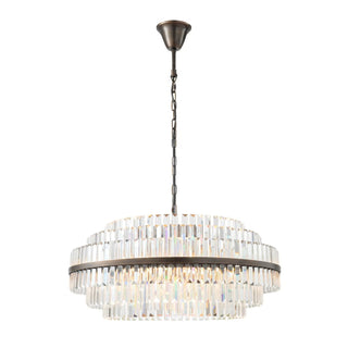 Chandelier with crystal accents on a white background