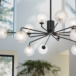 FELTON 12 LIGHT PENDANT ANTIQUE BLACK