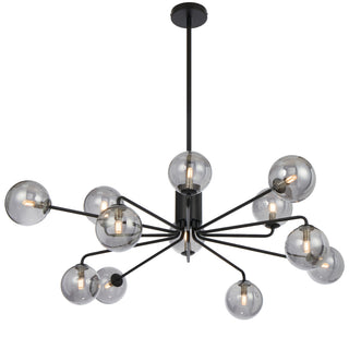 FELTON 12 LIGHT PENDANT ANTIQUE BLACK