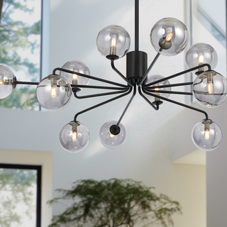 FELTON 12 LIGHT PENDANT ANTIQUE BLACK