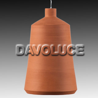 Flame Spanish handmade pendant lights, clay pendant lights By Pott from Davoluce Lighting. Terracotta pendant lights on display at Davoluce Lighting Showroom in Melbourne. Designed and made in Spain by Miguel Ángel García Belmonte.