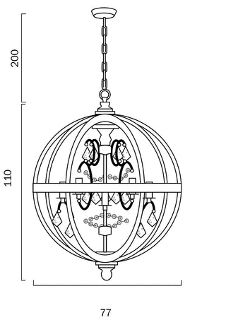 Florin 8 Light Chandelier