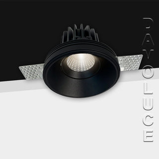 Purati Fuoco Round Trimless Adjustable LED Downlight, Best Trimless recessed led downlights Australia, Trimless plaster downlight with minimal design from Davoluce