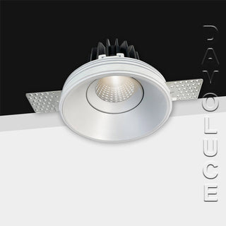 Purati Fuoco Round Trimless Adjustable LED Downlight, Best Trimless recessed led downlights Australia, Trimless plaster downlight with minimal design from Davoluce