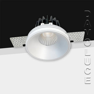 Purati Fuoco Round Trimless Fixed LED Downlight, Best Trimless recessed led downlights Australia, Trimless plaster downlight with minimal design from Davoluce