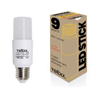 9W T37 Opal Stick LED Globe – 3 Step Dimming (E27)