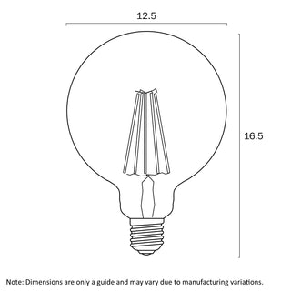 Clear G125 Filament LED Globe – Dimmable (E27)