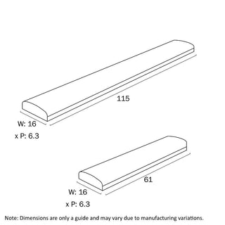 TELBIX GENARO DIFFUSED LED BATTEN 61CM 3CCT