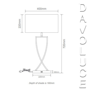 Domus Giana-TL 22542 Designer table lamps Australia, Modern chrome table lamps, sating brass table lamp with black shade. Table lamps for hotels and bedrooms. available from Davoluce Lighting