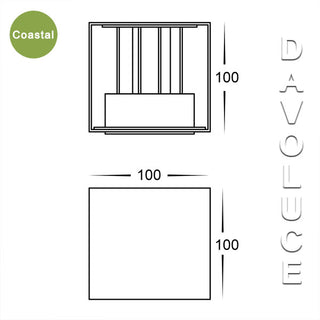 Cougar Lighting Glenelg Black Square Up & Down Wall Light. We have the best prices for the entire Cougar Lighting range. Best prices for your project. Davoluce Lighting has many Up & down external wall lights, LED square outdoor wall lights