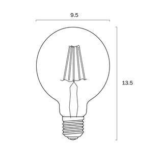 Clear G95 Filament LED Globe – Dimmable (E27)
